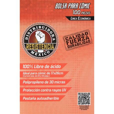Bolsa para comic - Linea de economica 100 pz.