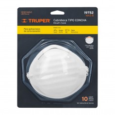 Cubrebocas para polvos tipo concha 10 Pz