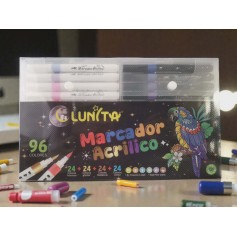 Marcador Lunita Multicolor L256-96 96 pz