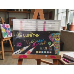 Marcador Acrilico Lunita L256-120 120 pz