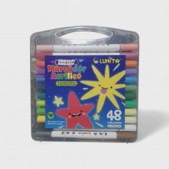 Marcador Acrilico Lunita Doble punta 48 colores L263-48